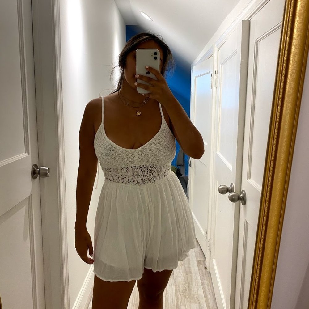 A&F White Romper